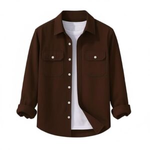 DEELMO Men’s Stylish Cotton Blend Casual Shirt || Full Sleeve Button-Down Shirt with Dual Flap Pockets || Comfortable Breathable Fabric || Perfect for Casual Office and Outing Wear